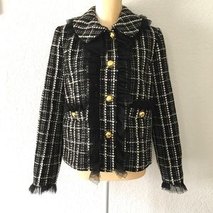Halogen x Atlantic-Pacific Tulle Plaid Jacket